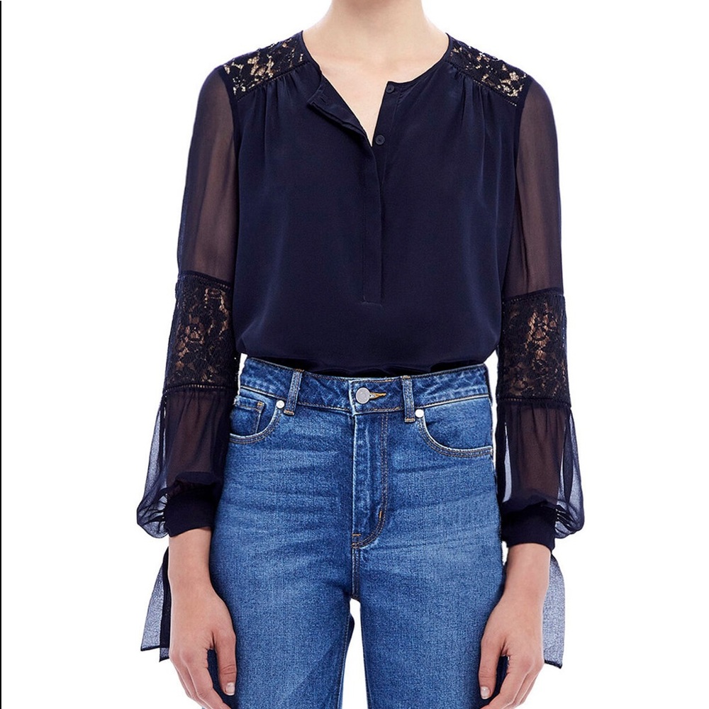 Rebecca Taylor Sarah Top Navy